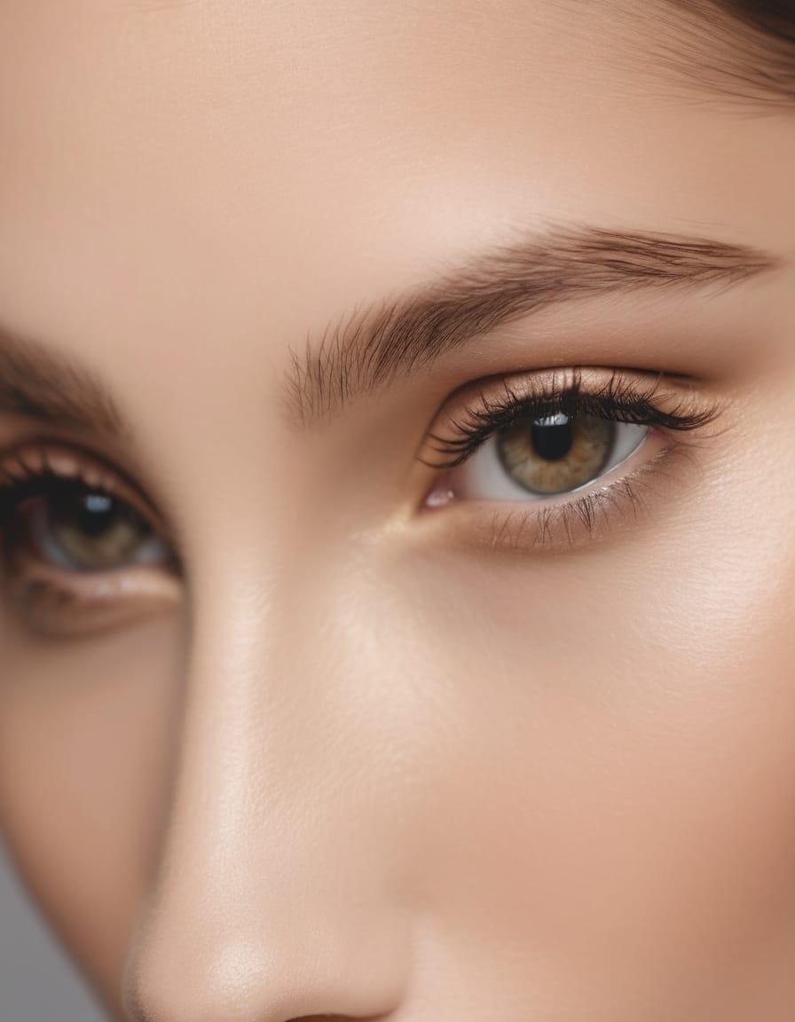 Close-up of an eye with a defined upper lash line